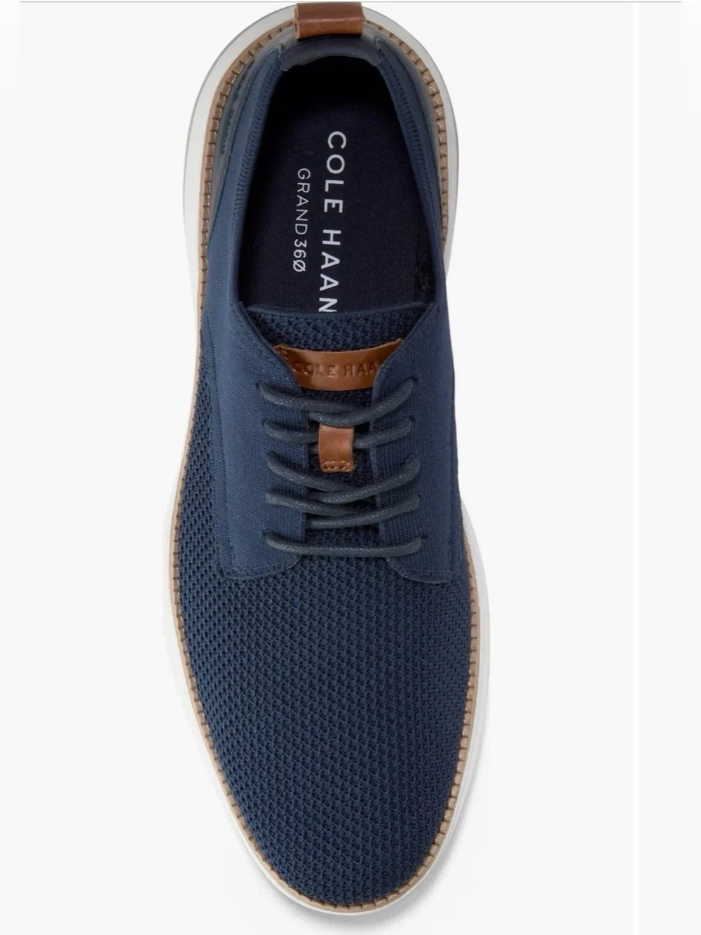 NWT Cole Haan Oxford Plain Hurrion Blue Stitchlite Sneaker Men’s Shoes Lace Up G